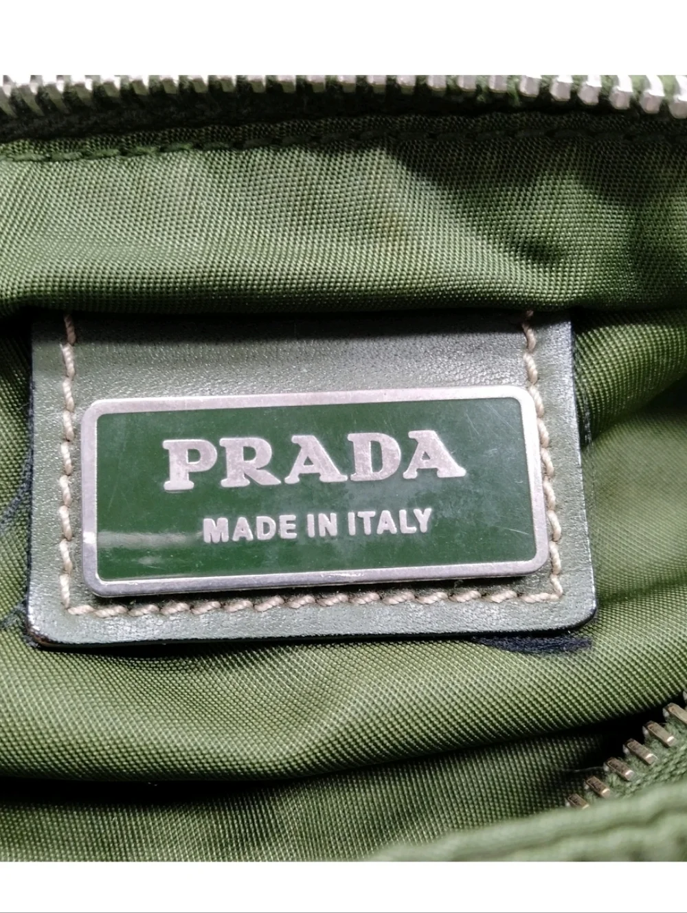 Prada Olive Green Nylon Crossbody Bag
